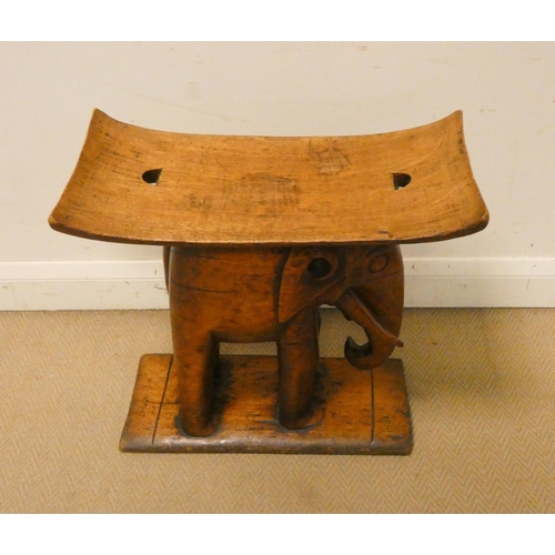 17 - A carved elephant stool, 21