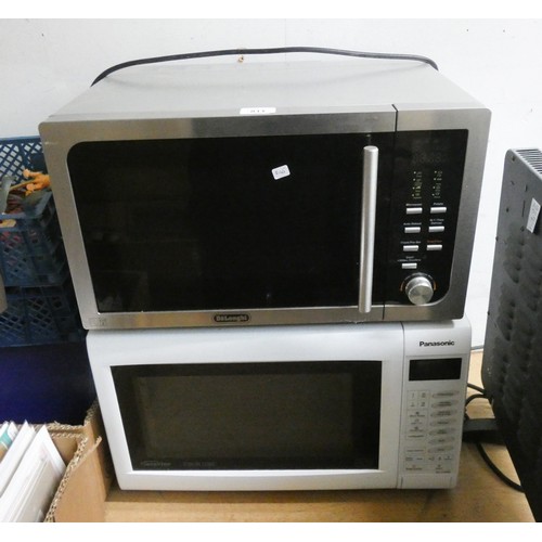 811 - A DeLonghi microwave oven and a Panasonic microwave oven