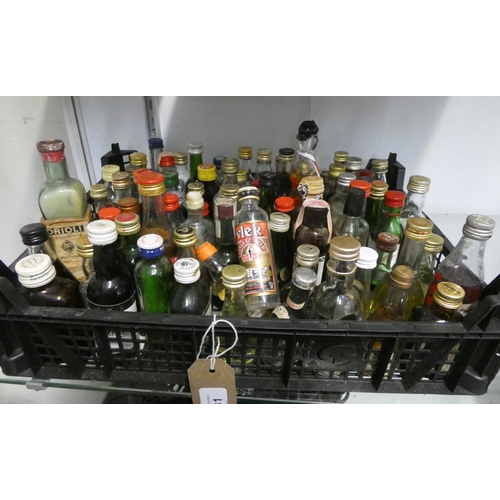 331 - A large crate of miniature spirits, some are empty