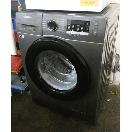 336 - A Samsung modern washing machine in silver case