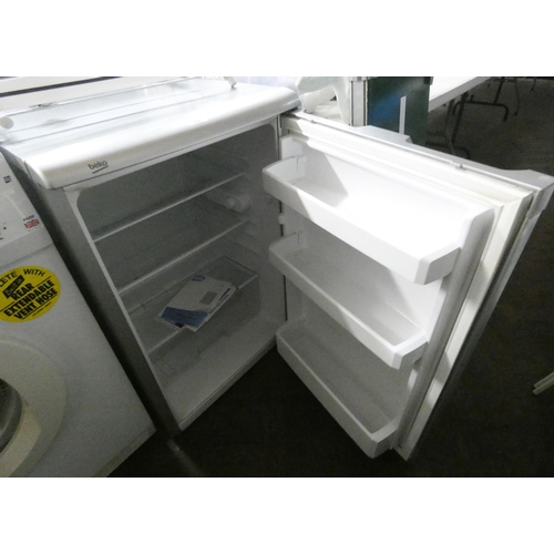 339 - A Beko worktop height fridge in silver case