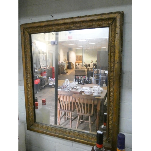 16 - A gilt framed wall mirror, 27