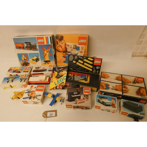 667 - Collection of boxed Lego -models - hovercraft & planes etc - opened