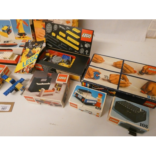 667 - Collection of boxed Lego -models - hovercraft & planes etc - opened