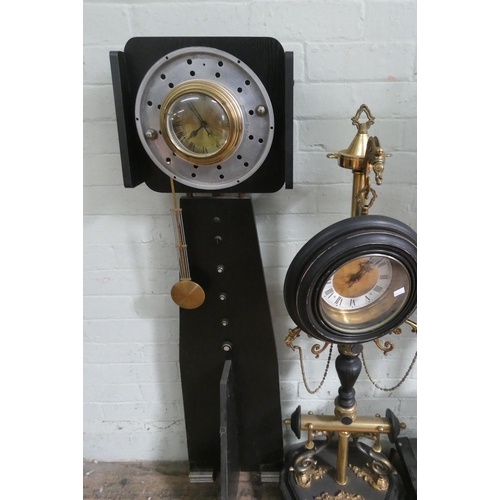 38 - Three unusual hand made floor standing clocks