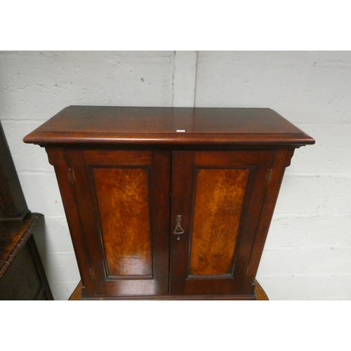 6 - A late Victorian mahogany two door cupboard with fielded panel door, 30