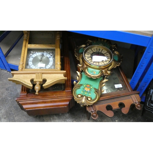 790 - Four assorted Vienna style wall hanging clocks