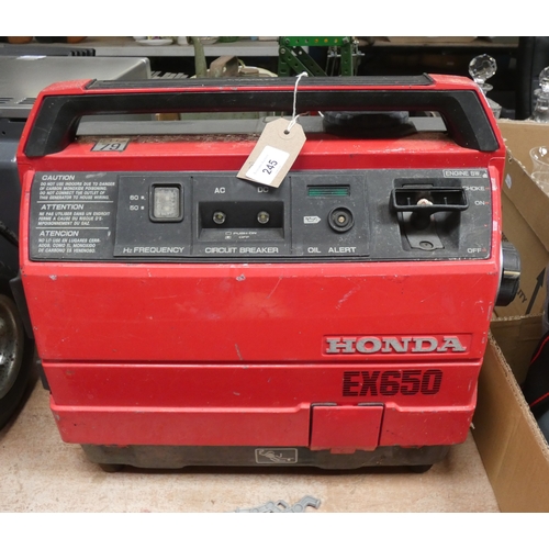 A Honda Ex650 generator