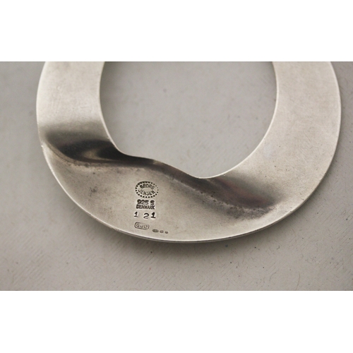 418 - Georg Jensen vintage silver pendant, design 121 by Henning Koppel on silver chain