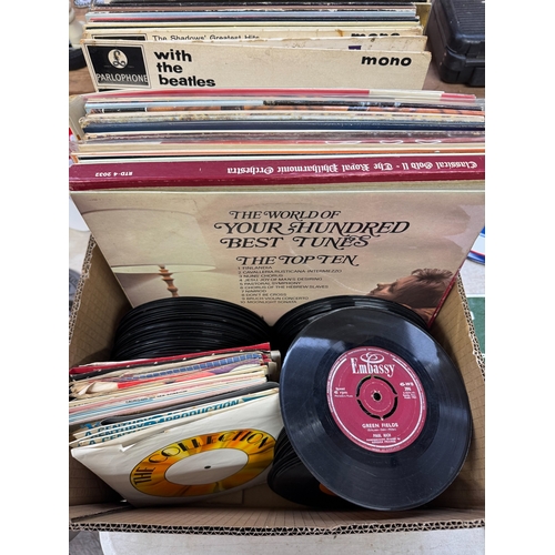 A large collection of LP vinyl records and singles to include The ...