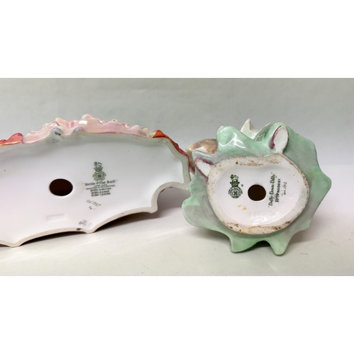 201 - Royal Doulton vintage lady figure Daffy Down Dilly HN1712 and a seated figure Belle of The Ball, HN ... 