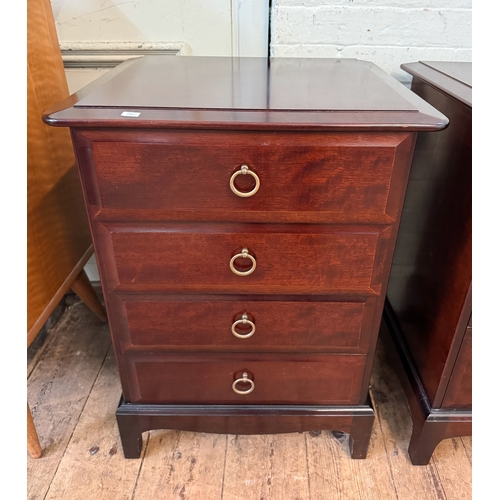43 - A Stag Minstrel mahogany bedside chest fitted four drawers