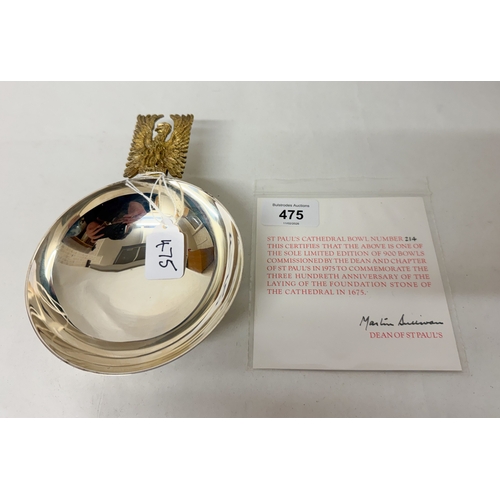 475 - Jocelyn Burton for Aurum Designs Ltd, a silver parcel gilt St Pauls Cathedral limited edition commem... 