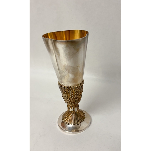 476 - Desmond Clen-Murphy for Aurum - parcel-gilt silver goblet, Limited edition number 290 of 600. Made b... 