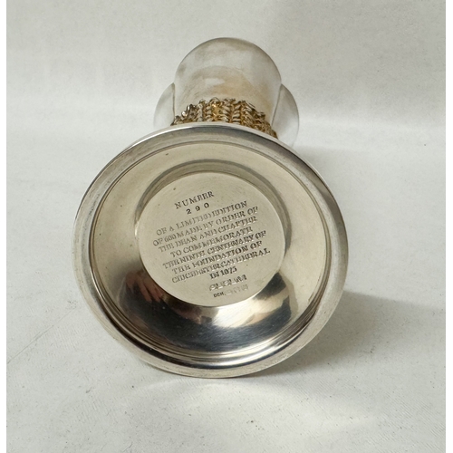 476 - Desmond Clen-Murphy for Aurum - parcel-gilt silver goblet, Limited edition number 290 of 600. Made b... 