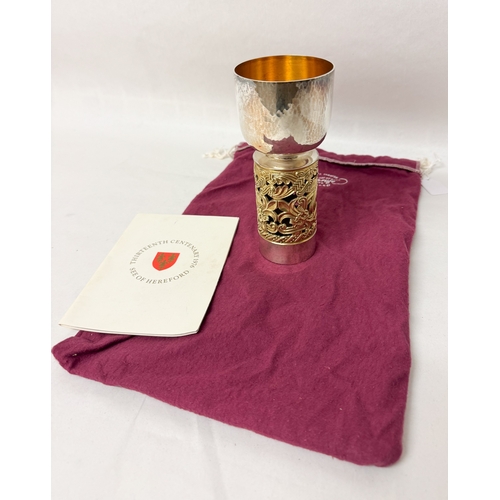 477 - John Sutherland Hawes for Aurum  - parcel-gilt silver goblet, Limited edition number 144 of 676. Mad... 