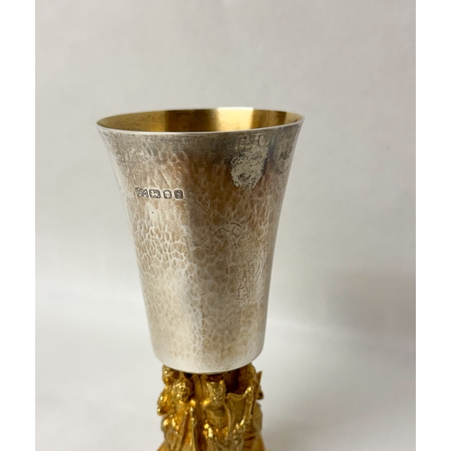 479 - Hector Miller for Aurum - parcel gilt silver Lincoln Cathedral 700th Anniversary Goblet, Limited Edi... 