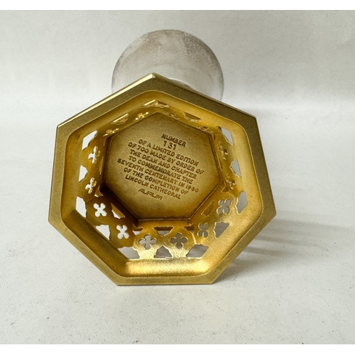 479 - Hector Miller for Aurum - parcel gilt silver Lincoln Cathedral 700th Anniversary Goblet, Limited Edi... 