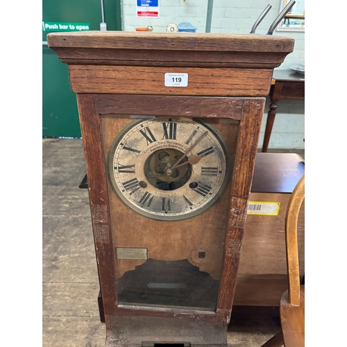 119 - The National Time Recorder Company Limited of London clocking in/clocking out clock, no mechanism fo... 
