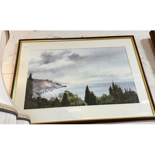 7 - Kenneth Stanley Tadd - watercolour of Aurlandsfjord, Norway, image size 13 1/2