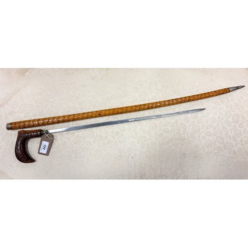 243 - A turned wooden sword stick