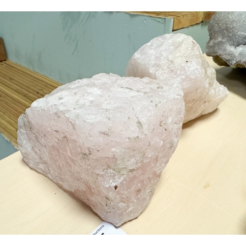 315 - Two pieces of rose quartz