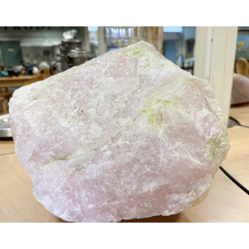 318 - A rose quartz boulder from Brazil, measuring 14