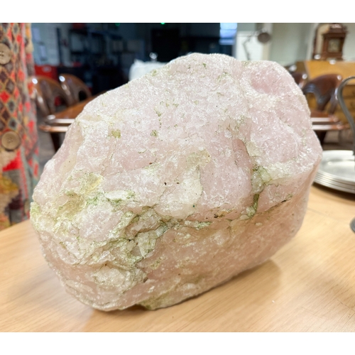 318 - A rose quartz boulder from Brazil, measuring 14