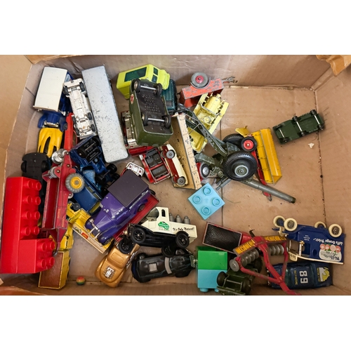 241 - A large quantity of vintage played with die cast toys to include Spot-on Triang toys and Corgi etc