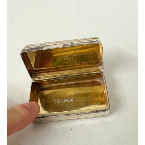 395 - Georgian silver snuff box by Edward Edwards, of rounded rectangular form, the top with an inset micr... 