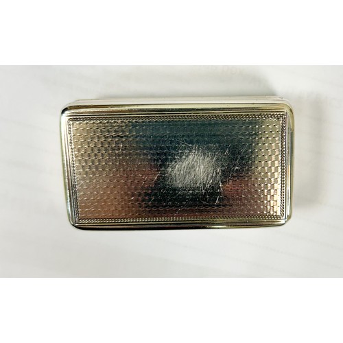 395 - Georgian silver snuff box by Edward Edwards, of rounded rectangular form, the top with an inset micr... 