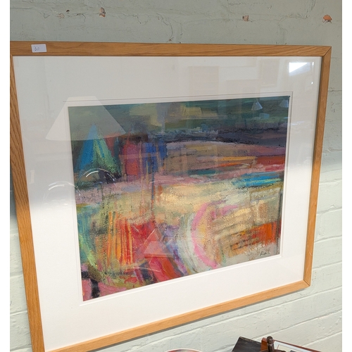 Three assorted modern framed coloured prints