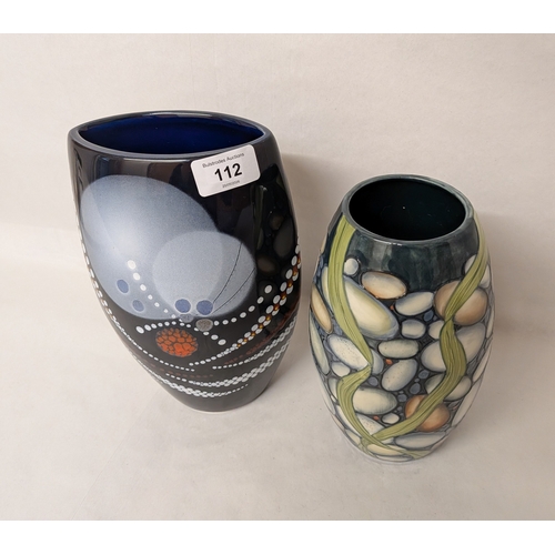 112 - An Alan Clarke Studio vase together with a Benaya Innovation tube lined vase
