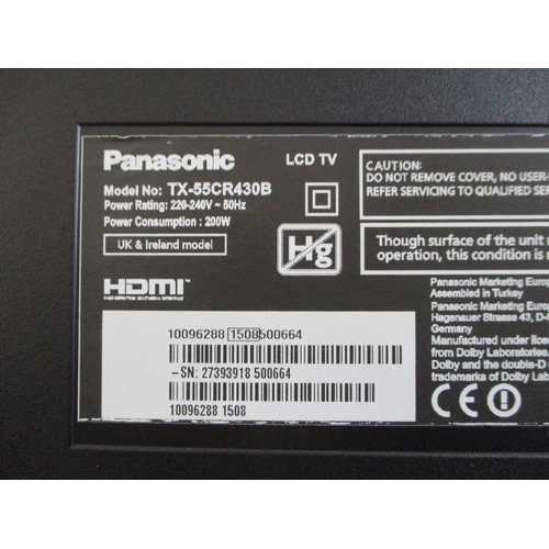 19 - Panasonic Viera 55'' 4K Ultra HD Curved Design LCD Smart TV, Model TX-55CR430B with Remote Control