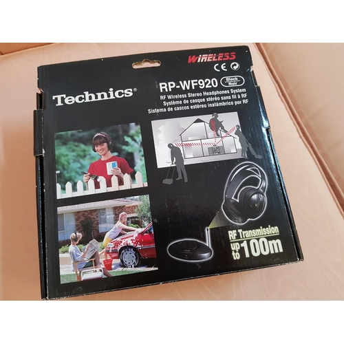 15 - Technics RF Wireless Stereo Headphone System in Box (Model: RP-WF920, 863 MHz)