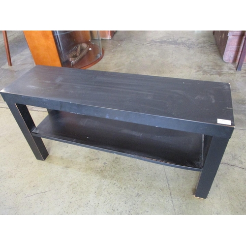 728 - Modern Black Small Side Table (A/F)