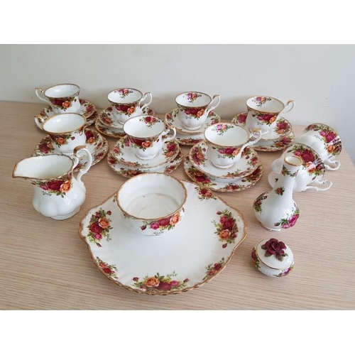 903 - Collection of Royal Albert Old Country Rose Tea Set, Including 7 x Trois of Cup, Suacer & Side Plate... 