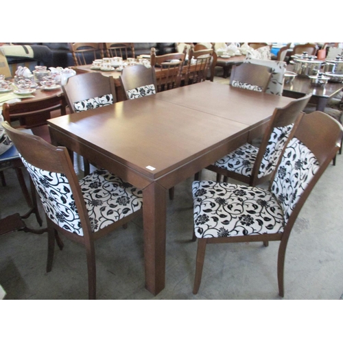 40 - Large Wooden Extendable Dinning Table with Elegance Matching Chairs