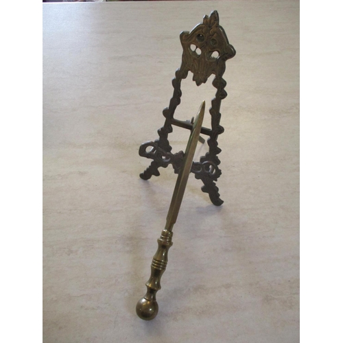 237 - Brass Easel and Brass Letter Opener