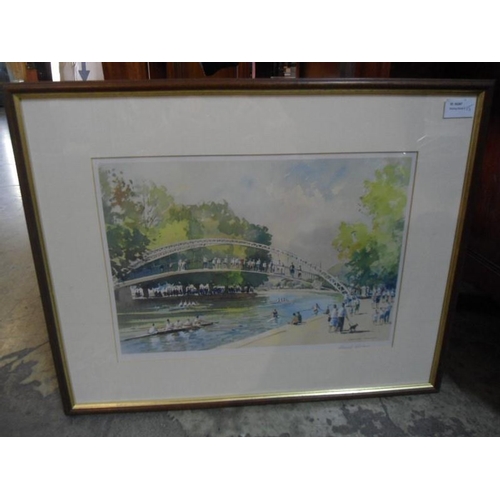 886 - Regatta Day Print in Bedford - Signed David Green