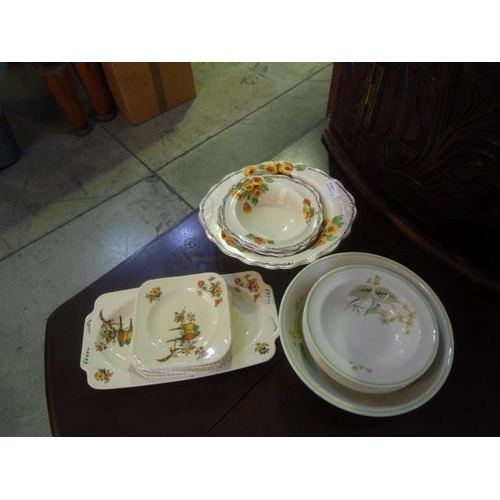 812 - 1930's ''Parrot'' Sandwich Set & 2 x Fruit Sets