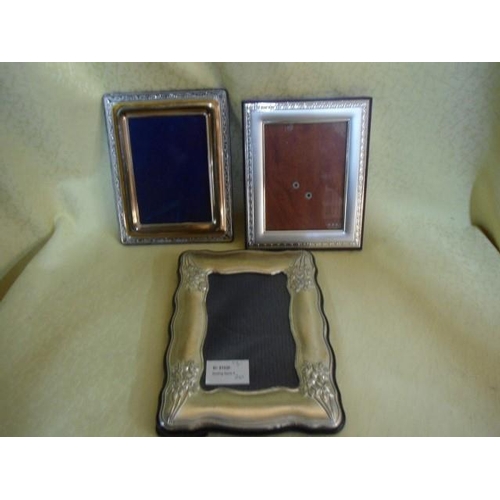 707 - Set of 3 x Silver (.925) Photo Frame