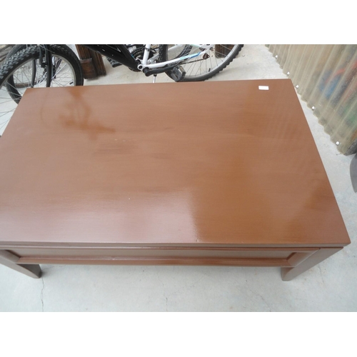 923 - Large Brown Coffee Table with Drawer