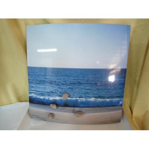 725 - T Squared Seashore Picture / Notice Board including Magnetic Pebbles