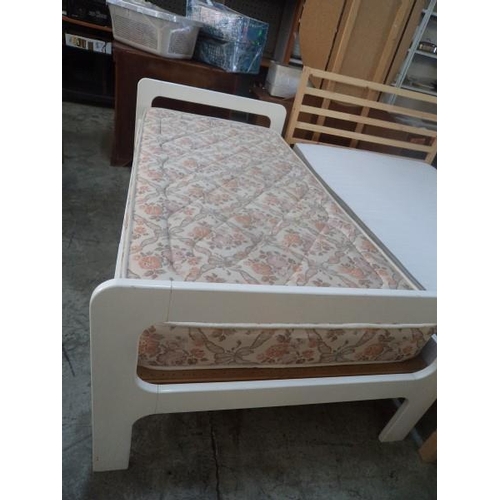 2007 - White Single Bed with Mattress