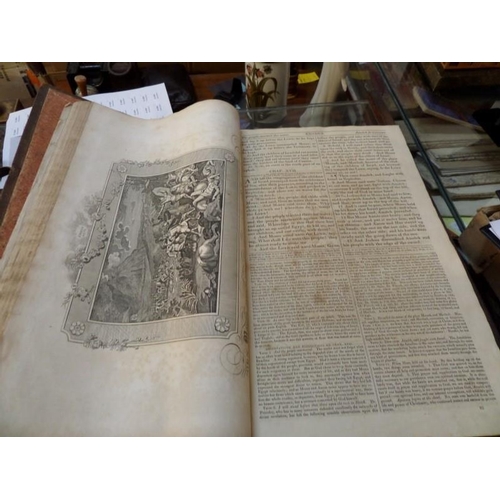 98 - 1815 Holy Bible in English with Raised Etched Drawnings