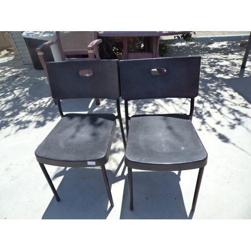 2049 - Set of 2 x Black Chairs