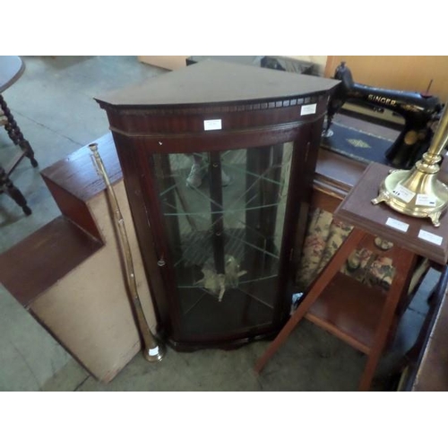 1040 - Reproduction Mahogany Glazed Corner Cabinet