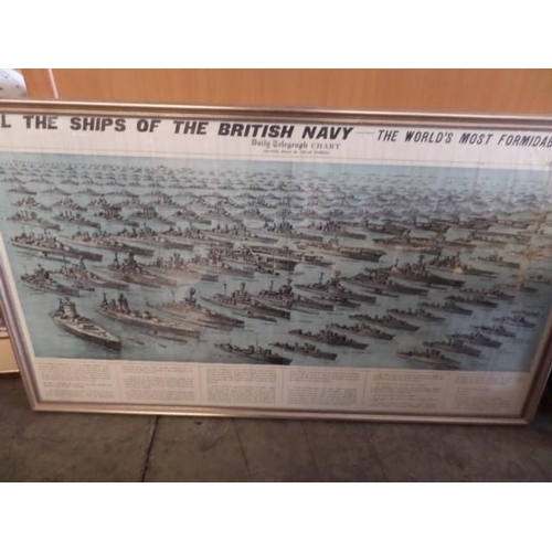 714 - Ships of Royal Navy Framed