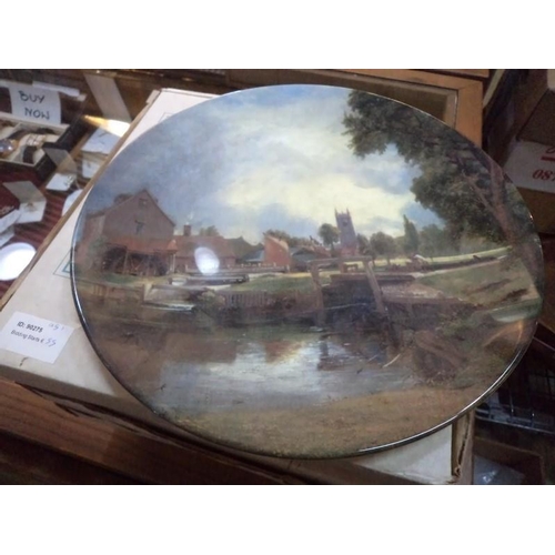 904 - Certified 4 x Small & 1 x Large Royal Doulton John Constable Plates: ''Constable Country: The Artist... 